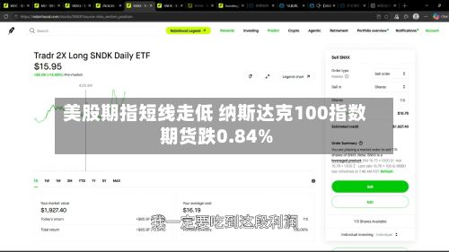 美股期指短线走低 纳斯达克100指数期货跌0.84%