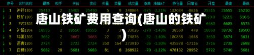 唐山铁矿费用查询(唐山的铁矿)