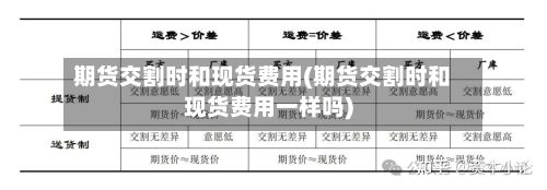 期货交割时和现货费用(期货交割时和现货费用一样吗)-第3张图片