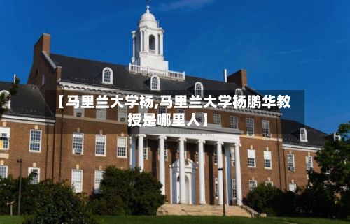 【马里兰大学杨,马里兰大学杨鹏华教授是哪里人】-第2张图片