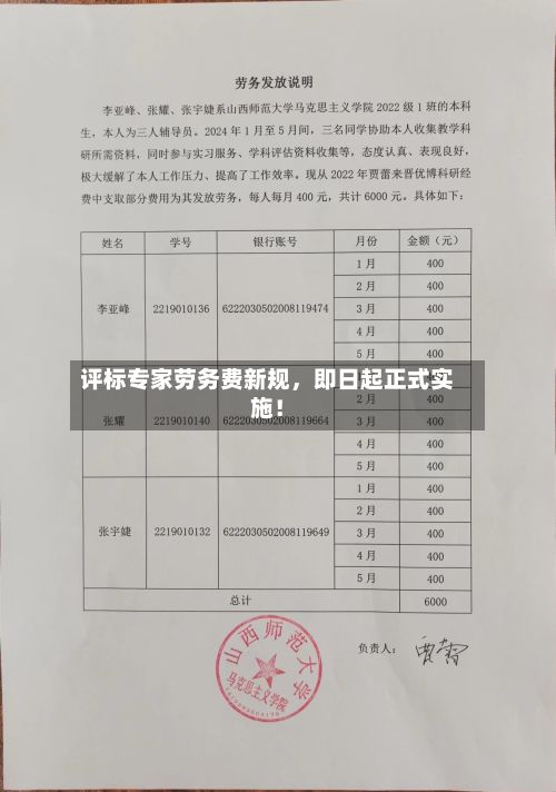 评标专家劳务费新规，即日起正式实施！-第2张图片
