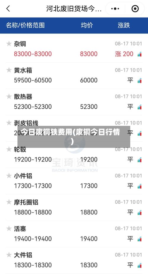 今日废铜铁费用(废铜今日行情)-第2张图片