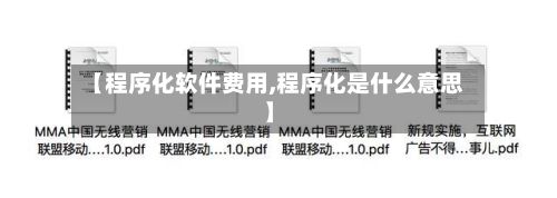【程序化软件费用,程序化是什么意思】-第2张图片