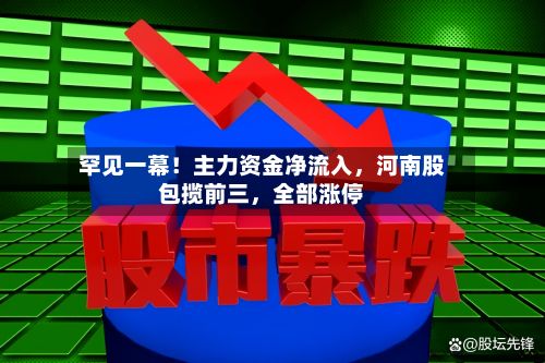 罕见一幕！主力资金净流入，河南股包揽前三，全部涨停