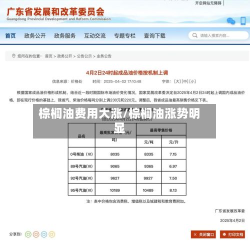 棕榈油费用大涨/棕榈油涨势明显-第2张图片
