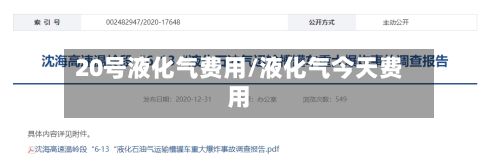 20号液化气费用/液化气今天费用