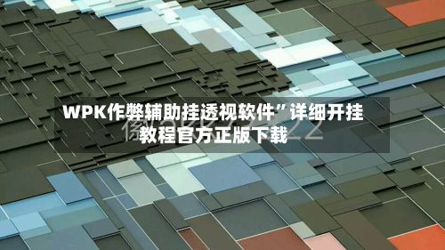 WPK作弊辅助挂透视软件”详细开挂教程官方正版下载