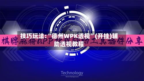 技巧玩法:“德州WPK透视	”(开挂)辅助透视教程-第2张图片