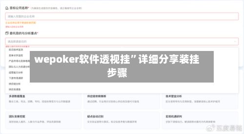 wepoker软件透视挂	”详细分享装挂步骤-第2张图片