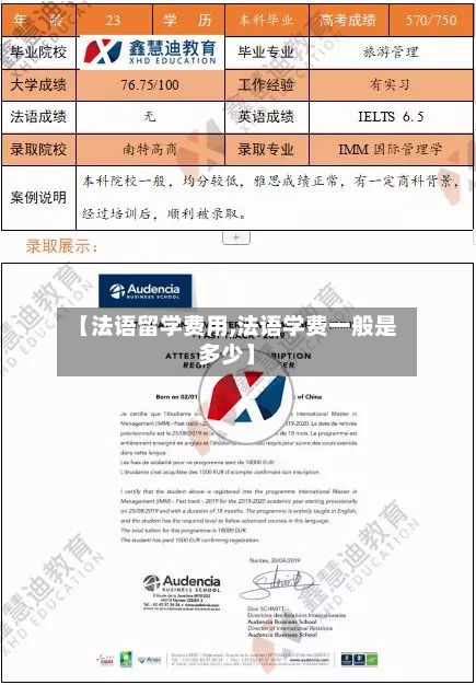 【法语留学费用,法语学费一般是多少】