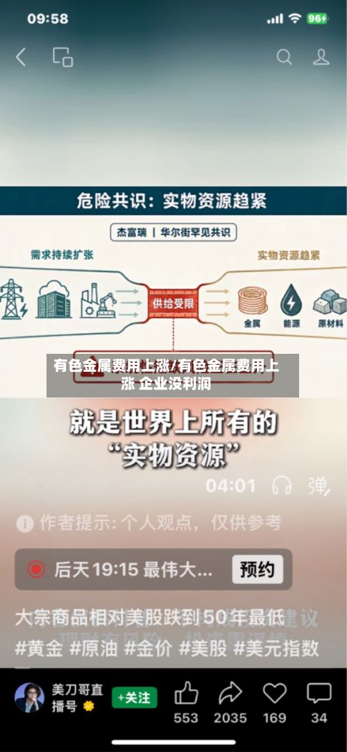 有色金属费用上涨/有色金属费用上涨 企业没利润-第3张图片