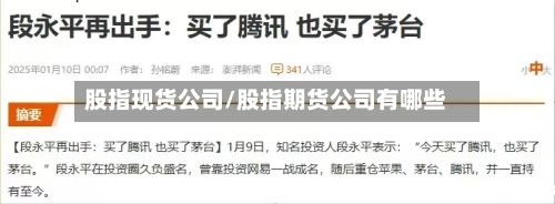 股指现货公司/股指期货公司有哪些