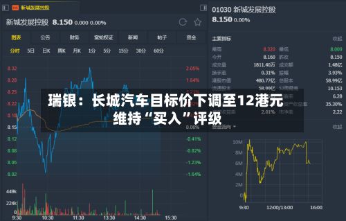 瑞银：长城汽车目标价下调至12港元 维持“买入	”评级-第3张图片