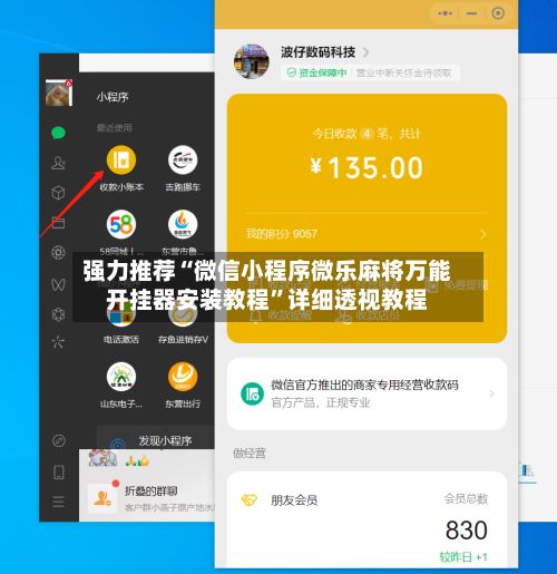 强力推荐“微信小程序微乐麻将万能开挂器安装教程”详细透视教程-第3张图片