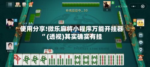 使用分享!微乐麻将小程序万能开挂器	”(透视)其实确实有挂-第2张图片