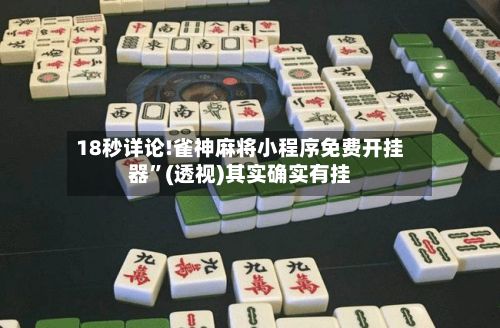 18秒详论!雀神麻将小程序免费开挂器	”(透视)其实确实有挂-第2张图片
