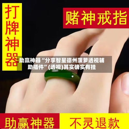助赢神器“分享智星德州菠萝透视辅助插件”(透视)其实确实有挂-第2张图片