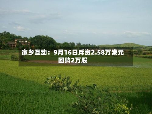 家乡互动：9月16日斥资2.58万港元回购2万股-第3张图片