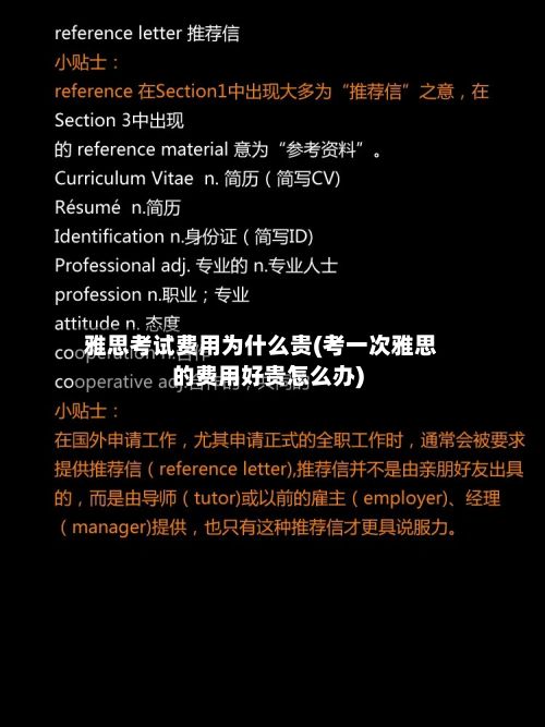 雅思考试费用为什么贵(考一次雅思的费用好贵怎么办)