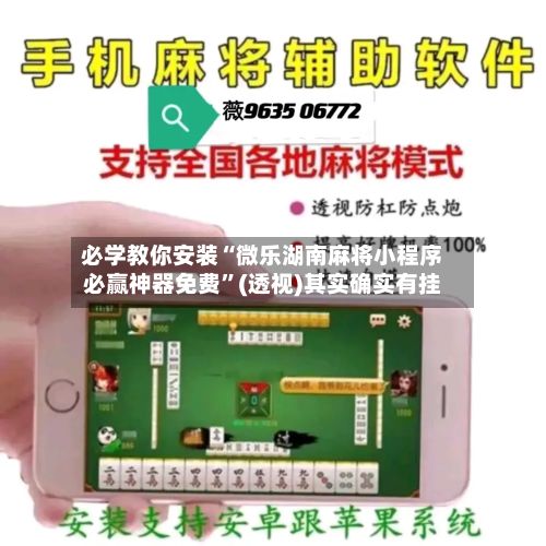 必学教你安装“微乐湖南麻将小程序必赢神器免费”(透视)其实确实有挂-第3张图片