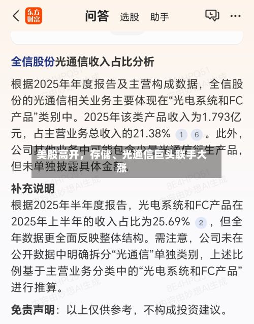 美股高开，存储、光通信巨头联手大涨-第3张图片