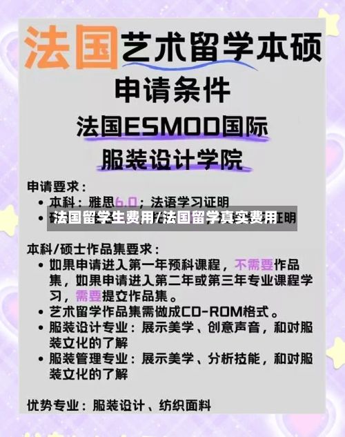 法国留学生费用/法国留学真实费用