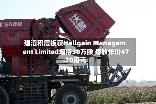 建滔积层板获Hallgain Management Limited增持30万股 每股作价47.70港元-第1张图片