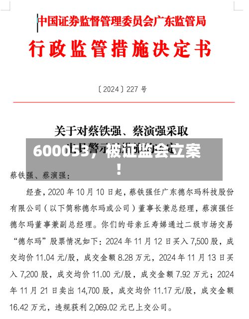 600053	，被证监会立案！-第3张图片