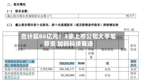 合计超86亿元！3家上市公司大手笔募资 加码科技赛道-第2张图片