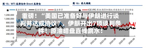 重磅！“美国已准备好与伊朗进行谈判并达成协议”，伊朗开出7项谈判条件！原油暗盘直线跳水！-第2张图片