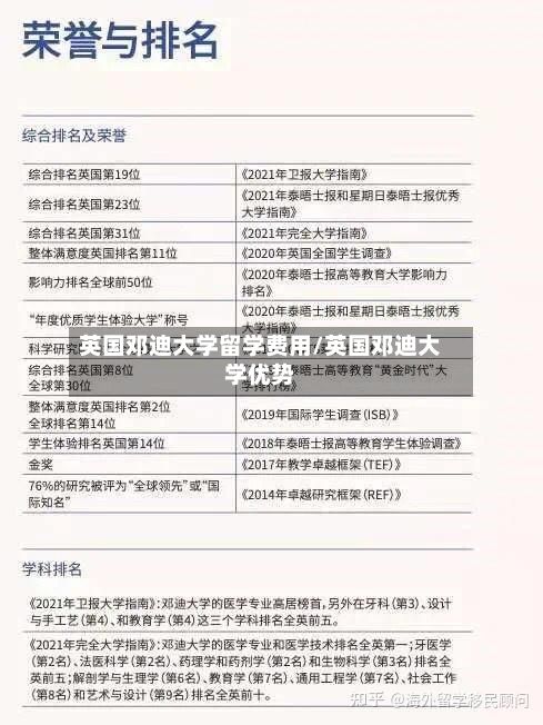 英国邓迪大学留学费用/英国邓迪大学优势