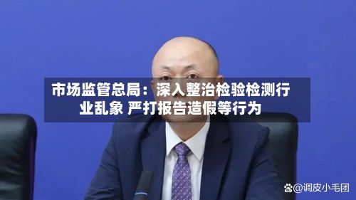 市场监管总局：深入整治检验检测行业乱象 严打报告造假等行为