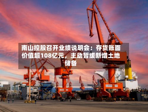 南山控股召开业绩说明会：存货账面价值超108亿元，主动暂缓新增土地储备-第2张图片