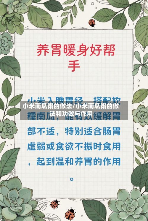 小米南瓜粥的做法/小米南瓜粥的做法和功效与作用