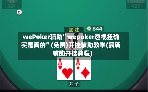wePoker辅助”wepoker透视挂确实是真的”(免费)开挂辅助教学(最新辅助开挂教程)