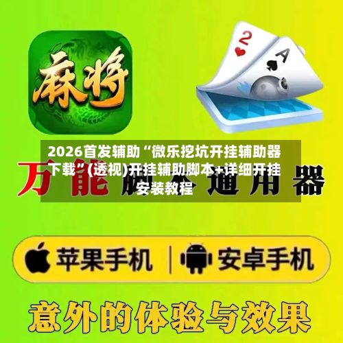 2026首发辅助“微乐挖坑开挂辅助器下载”(透视)开挂辅助脚本+详细开挂安装教程-第3张图片