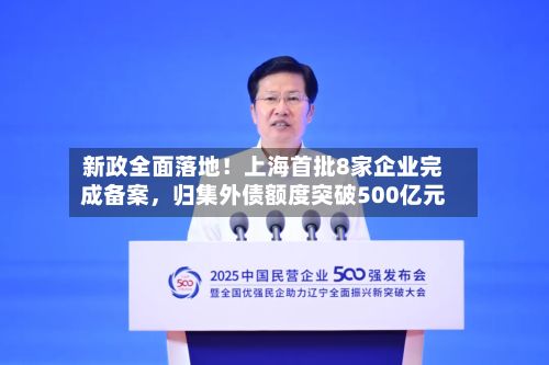 新政全面落地！上海首批8家企业完成备案，归集外债额度突破500亿元-第2张图片