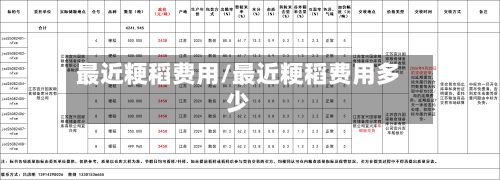 最近粳稻费用/最近粳稻费用多少-第2张图片