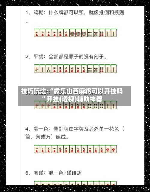 技巧玩法:“微乐山西麻将可以开挂吗”开挂(透视)辅助神器-第2张图片