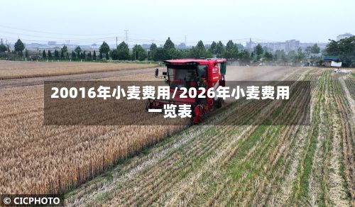 20016年小麦费用/2026年小麦费用一览表-第2张图片