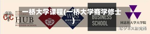 一桥大学课程(一桥大学商学修士)-第3张图片