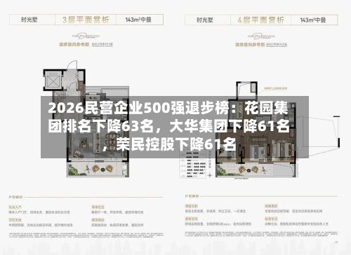 2026民营企业500强退步榜：花园集团排名下降63名	，大华集团下降61名，荣民控股下降61名-第2张图片