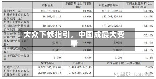 大众下修指引，中国成最大变量-第2张图片