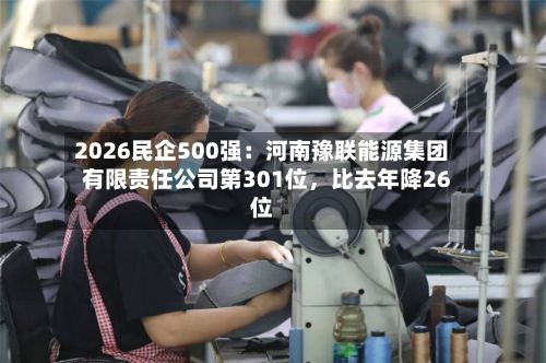 2026民企500强：河南豫联能源集团有限责任公司第301位	，比去年降26位-第2张图片