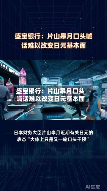 盛宝银行：片山皋月口头喊话难以改变日元基本面-第3张图片
