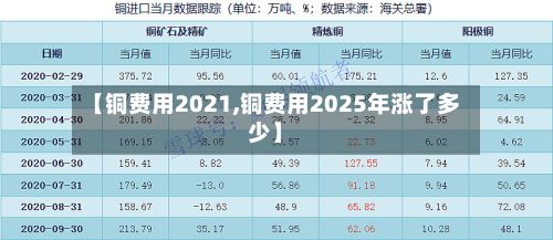 【铜费用2021,铜费用2025年涨了多少】
