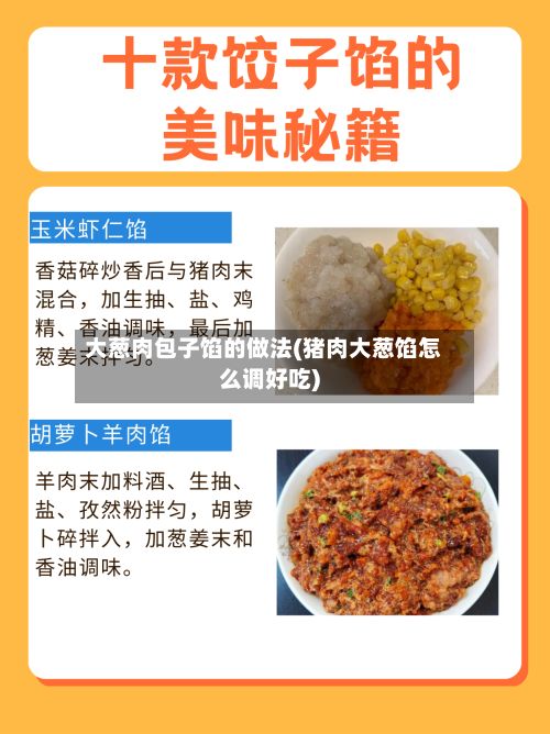 大葱肉包子馅的做法(猪肉大葱馅怎么调好吃)