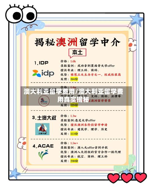 澳大利亚留学费用/澳大利亚留学费用真实揭秘