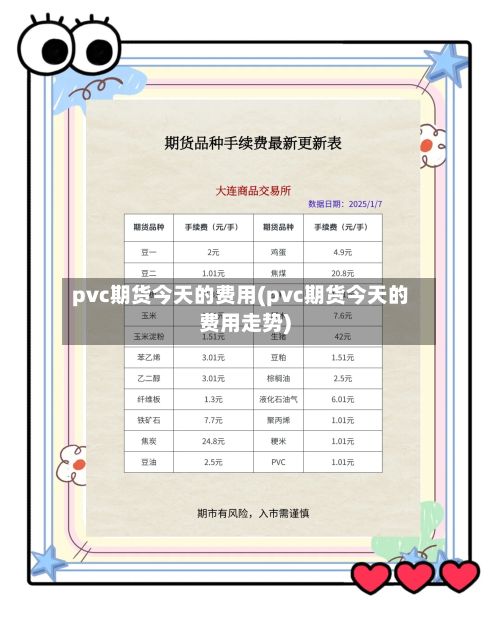 pvc期货今天的费用(pvc期货今天的费用走势)-第3张图片