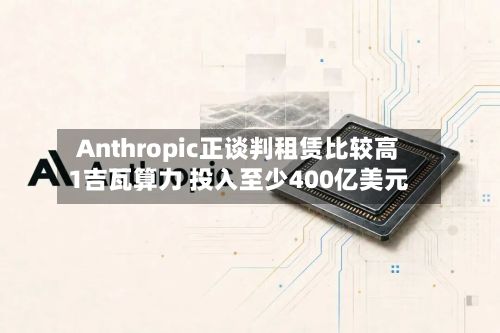Anthropic正谈判租赁比较高1吉瓦算力 投入至少400亿美元